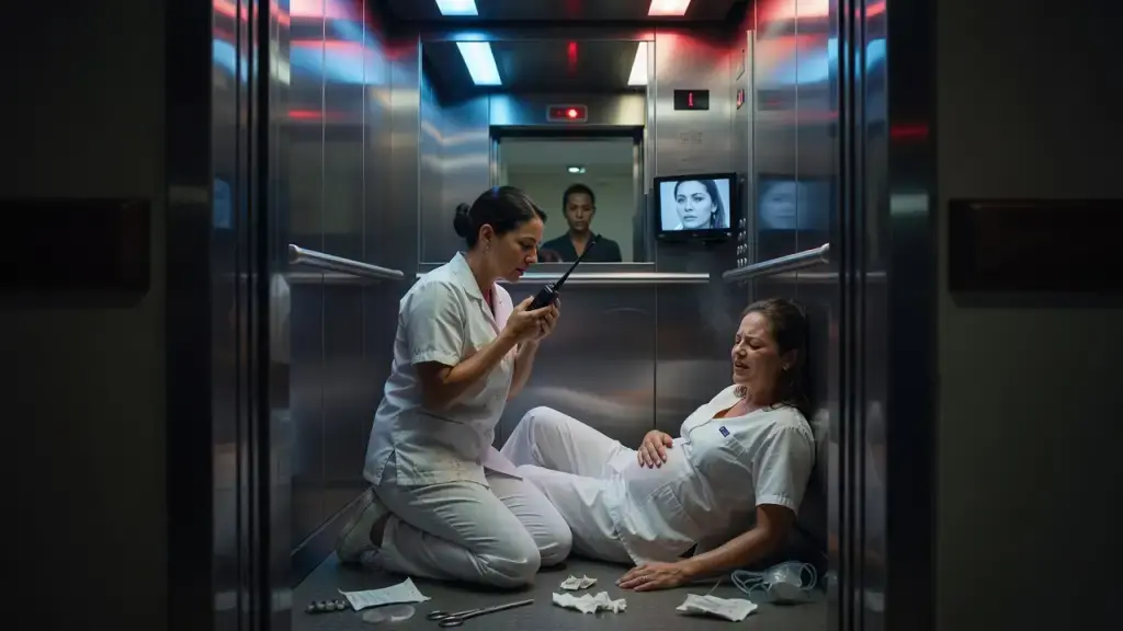 Parto de emergência no elevador marca capítulo tenso da novela